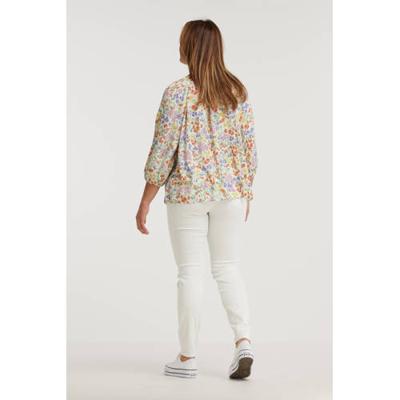 ESPRIT Curvy gebloemde top beige/rood/lavendel ESPRIT Curvy gebloemde top beige/rood/lavendel