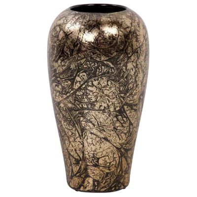 Vaas keramiek - vaas Florentine, klein - vaas goud & zwart