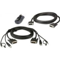 ATEN KVM Aansluitkabel [1x DVI-D-stekker, USB-A 2.0 stekker, Jackplug male 3,5 mm - 1x DVI-D-stekker, USB 2.0 bus A, Jackplug male 3,5 mm] 3.00 m Zwart - thumbnail