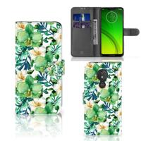 Motorola Moto G7 Power Hoesje Orchidee Groen - thumbnail