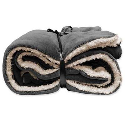 Unique Living Unique Living Lars coral fleece/suede plaid 150x200cm dark grey