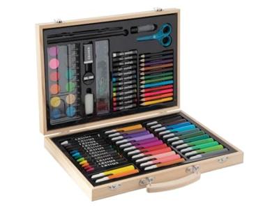 Creative Craft Group Houten kleurkoffer fsc, 86dlg. - thumbnail