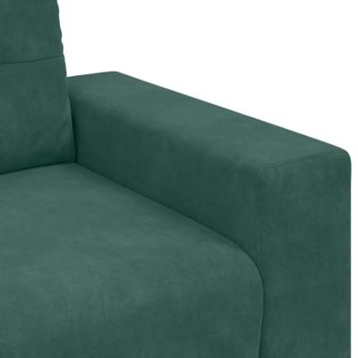 Bankstel 3 pcs Donkergroen 221 x 80 x 80 cm Fluweel