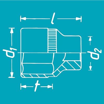 HAZET dopsleutel hexagonal insert 27mm 1/2 900-27