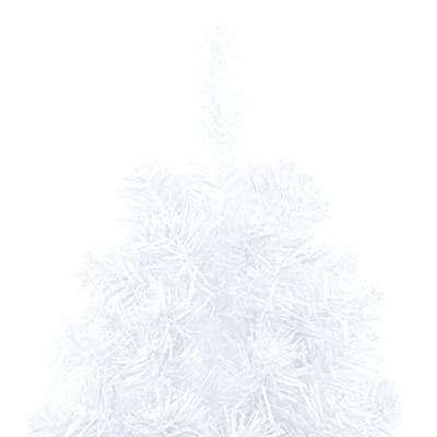 VidaXL Kunstkerstboom met standaard half 180 cm pvc wit