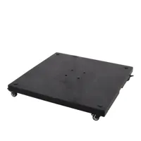 Granietplaat Polish op 4 wielen, 70kg zwart, afstand gaten diagonaal 16cm - thumbnail