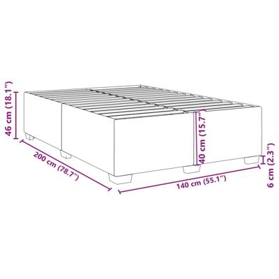 Bedframe kunstleer cappuccinokleurig 140x200 cm