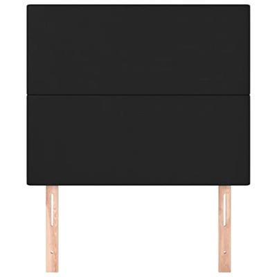 Hoofdborden 2 st 100x5x78/88 cm kunstleer zwart - thumbnail