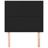 Hoofdborden 2 st 100x5x78/88 cm kunstleer zwart - thumbnail