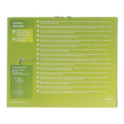 Philips LED Comorant 1738130PN Buitenlamp (wand) LED E27 42 W Zwart