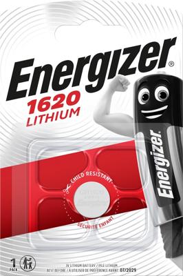 Energizer lithium batterij CR 1620, 6 blisterverpakkingen met 1 stuk