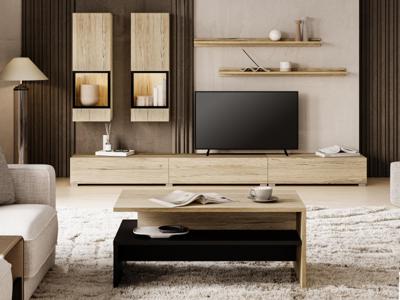 Tv-meubel set BABEL 5 deuren sanremo met led met salontafel Tv-meubel set BABEL 5 deuren sanremo met led met salontafel