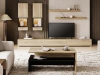 Tv-meubel set BABEL 5 deuren sanremo met led met salontafel - thumbnail