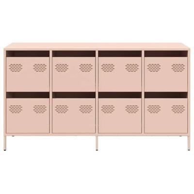 Dressoir 135x39x73,5 cm koudgewalst staal roze