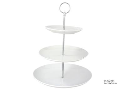 Etagère rond - wit - 16x21x26 cm