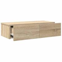 Wandschap met lades 60x26,5x15cm bewerkt hout sonoma eikenkleur - thumbnail