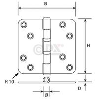 Kogelscharn.dx rvs rh 89x89x3- - thumbnail