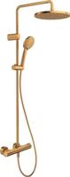 Duravit Shower Systems Douchesysteem - thermostatisch - HOH=15cm - hoofddouche Ø25.2cm - handdouche rond - geborsteld brons th4282008004 - thumbnail