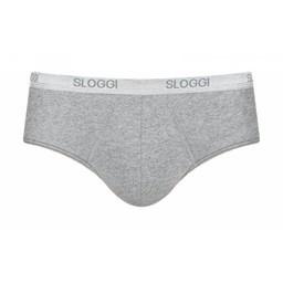 2-pak Basic Midi heren slips - Heup slips mannen - Katoenen onderbroek - heren ondergoed - M - Grijs - Onderbroek heren heren heren heren heren