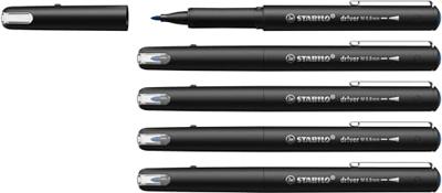 Fineliner STABILO dr!ver medium blauw | 5 stuks