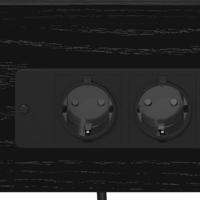 Nachtkastje met lade Zwart eiken 41 x 31 x 51 cm Bewerkt hout - thumbnail