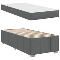 Bedframe met matras Donkergrijs 90 x 190 cm Stof - thumbnail