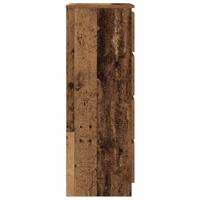 Dressoir 60x35x98,5 cm spaanplaat oud hout - thumbnail