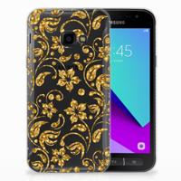 Samsung Galaxy Xcover 4 | Xcover 4s TPU Case Gouden Bloemen - thumbnail