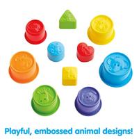Playgo - stapelbekers met vormenstoof in vrolijke kleuren - thumbnail