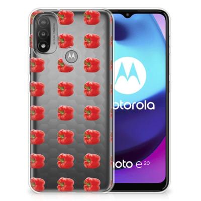 Motorola Moto E20 | E40 | Siliconen Case | Paprika Red