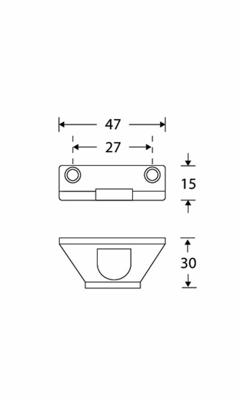 Sluitplaat tbv raamknip MMC