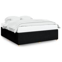 Bedframe zonder matras stof zwart 200x200 cm - thumbnail