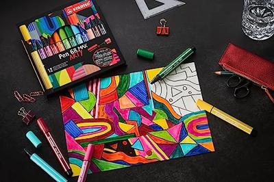 STABILO pen 68 max arty viltstift met dikke beitelpuntetui 20 kleuren
