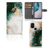 Bookcase voor OnePlus Nord N10 Marmer Groen - thumbnail