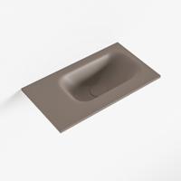 MONDIAZ EDEN Smoke solid surface inleg wastafel voor toiletmeubel 40cm. Positie wasbak rechts - thumbnail