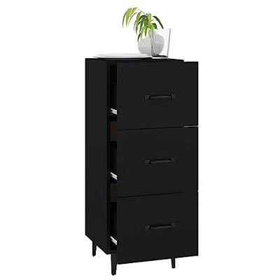 Dressoir 34,5x34x90 cm bewerkt hout zwart