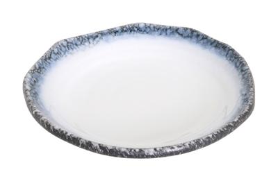 Chinees Porseleinen Bord - Tajimi - Grijs en Wit Marmer Effect - 18 x 3 cm