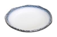 Chinees Porseleinen Bord - Tajimi - Grijs en Wit Marmer Effect - 18 x 3 cm - thumbnail