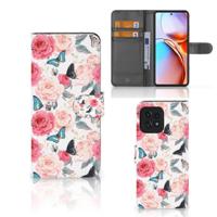 Motorola Edge 40 Pro Hoesje Butterfly Roses - thumbnail