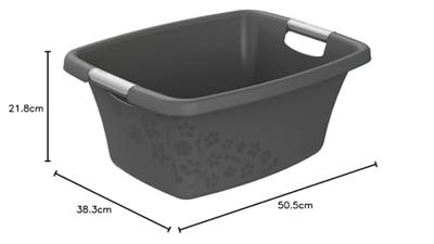 Rotho flowers wasmand 25l antraciet