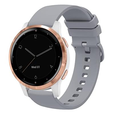 Garmin Venu 3s / Vivoactive 4s / Venu 2s / Vivomove 3s / Forerunner 255s - Soft siliconen bandje - Grijs Garmin Venu 3s / Vivoactive 4s / Venu 2s / Vivomove 3s / Forerunner 255s - Soft siliconen bandje - Grijs