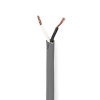 Speaker-Kabel | 2x 1.50 mm² | Koper | 100.0 m | Rond | PVC | Donkergrijs | Rol - thumbnail