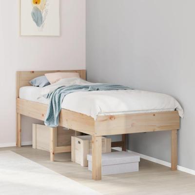Bedframe zonder matras massief grenenhout 80x200 cm - thumbnail