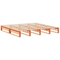 Bedframe zonder matras massief grenenhout wasbruin 180x200 cm - thumbnail