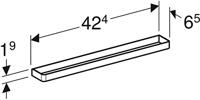 Geberit iCon Handdoekhouder 42,4x6,5x1,9 cm Chroom - thumbnail