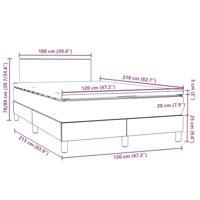 Boxspring met matras fluweel zwart 120x210 cm - thumbnail