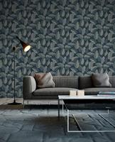 AS Creation Antigua - Blauw - Planten Behang - 390944 - thumbnail