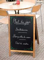 Stoepbord Securit 550x850x30mm teak hout - thumbnail