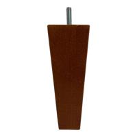Meubelpoot bruin taps 5,5 bij 5,5 cm en hoogte 16 cm van massief hout (M8) - thumbnail