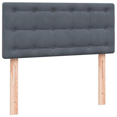 Boxspring met matras fluweel donkergrijs 80x220 cm